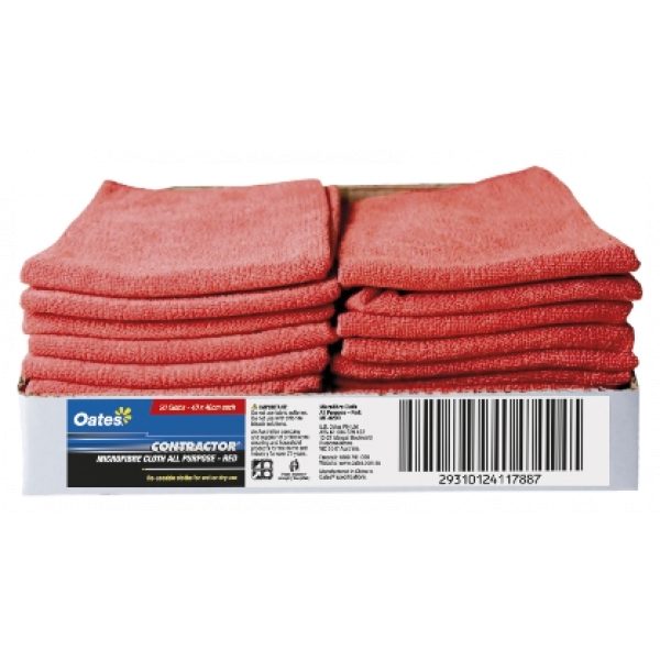 CONTRACTOR MICROFIBRE ALL PURPOSE CLOTHS (20PACK)-SYDNEYCLEANINGSUPPLIES